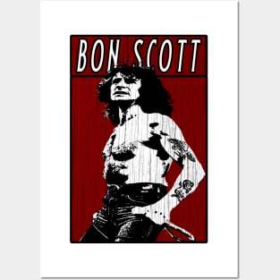 Vintage Retro Bon Scott Posters and Art